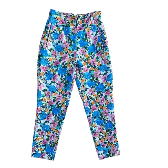 Zara Multicolor Floral Trousers/ pants small - Picture 1 of 2